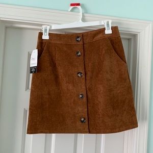 Everly Brown Button Up Skirt
